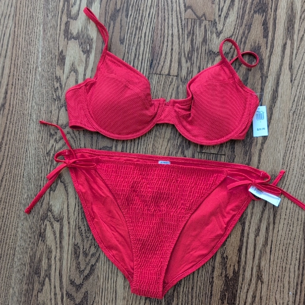Old Navy Vibrant Red Bikini Set